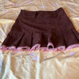 Corduroy mini skirt